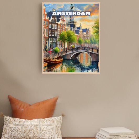 Amsterdam, joyau des Pays-Bas aux mille canaux ポスター