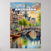 Amsterdam, joyau des Pays-Bas aux mille canaux ポスター (正面)