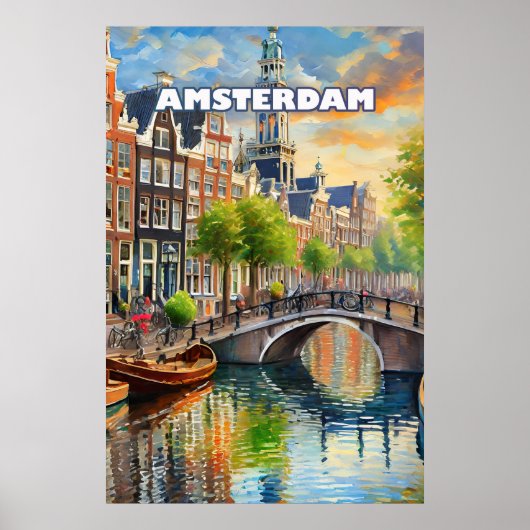 Amsterdam, joyau des Pays-Bas aux mille canaux ポスター (正面)
