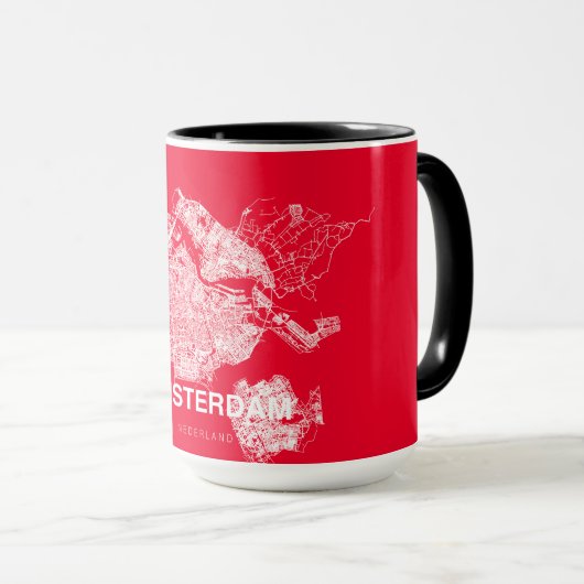 Amsterdam map マグカップ (正面右)
