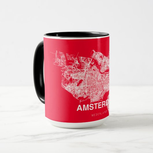 Amsterdam map マグカップ (正面左)