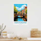 Amsterdam National Ski Park PosterVintage Travel ポスター (キッチン)