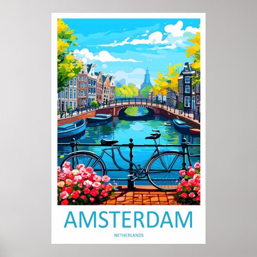 Amsterdam National SkiVintage Travel Poster Park ポスター (正面)