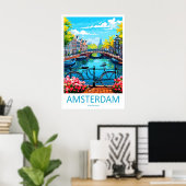 Amsterdam National SkiVintage Travel Poster Park ポスター (ホームオフィス)