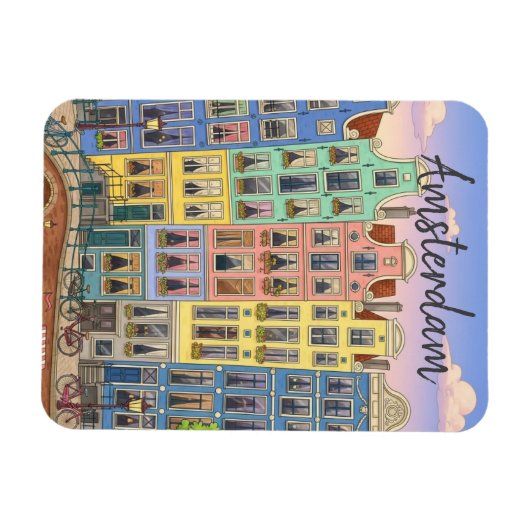 Amsterdam Netherlands マグネット (横)
