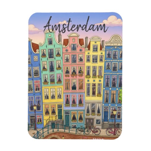 Amsterdam Netherlands マグネット (縦)