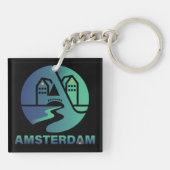 Amsterdam Netherlands Europe キーホルダー (裏面)