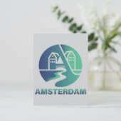 Amsterdam Netherlands Europe ポストカード (スタンド正面)