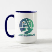 Amsterdam Netherlands Europe マグカップ (左)