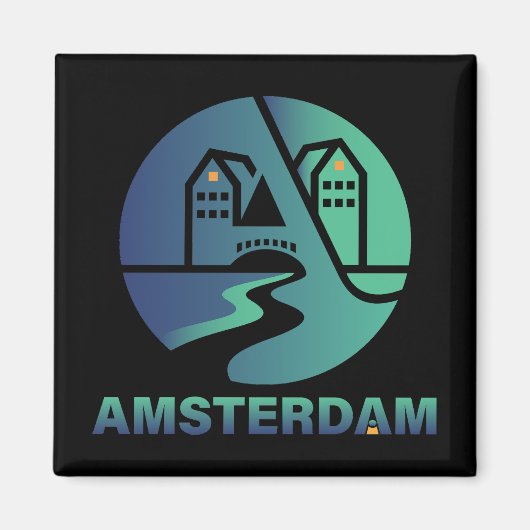 Amsterdam Netherlands Europe マグネット (正面)