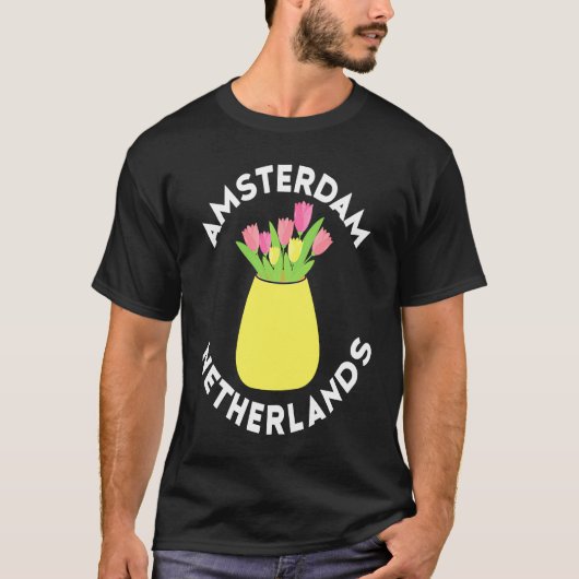 Amsterdam Netherlands Flowers Tulips Holland Tシャツ (正面)
