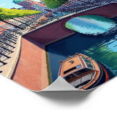 Amsterdam Netherlands Gouache Illustration Travel ポスター (角)