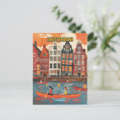 Amsterdam Netherlands Travel ポストカード (スタンド正面)