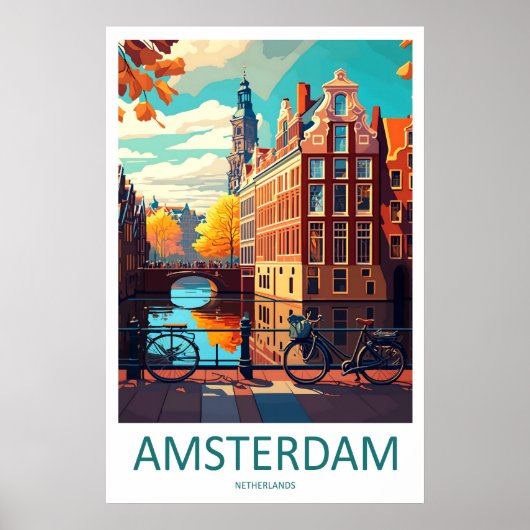 Amsterdam Netherlands Travel Poster Park National ポスター (正面)