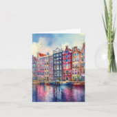 Amsterdam Netherlands Watercolor カード (正面)