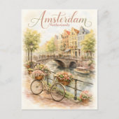 Amsterdam Netherlands watercolor ポストカード (正面)