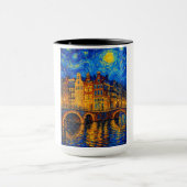 Amsterdam Night Mug – Van Gogh Inspired Canal Ligh マグカップ (中央)