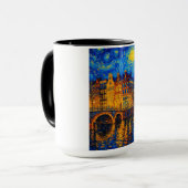 Amsterdam Night Mug – Van Gogh Inspired Canal Ligh マグカップ (正面左)