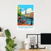 Amsterdam Park Ski 2Vintage National Travel Poster ポスター (ホームオフィス)