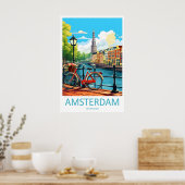 Amsterdam Park Ski 2Vintage National Travel Poster ポスター (キッチン)