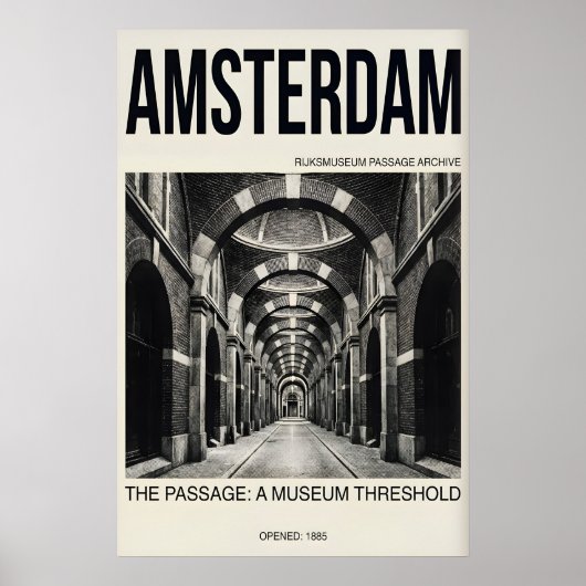 Amsterdam Passage Poster - Architectural Corridor ポスター (正面)