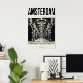 Amsterdam Passage Poster - Architectural Corridor ポスター (ホームオフィス)
