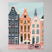 Amsterdam Print Amsterdam Illustration Amsterdam  ポスター (正面)