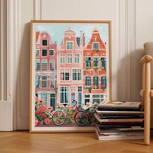 Amsterdam Print Amsterdam Illustration Amsterdam ポスター