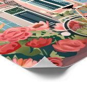 Amsterdam Print Amsterdam Illustration Amsterdam ポスター (角)