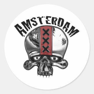 Amsterdam Skull 2 Chrome ラウンドシール