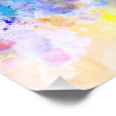 Amsterdam skyline in watercolor background フォトプリント            (角)