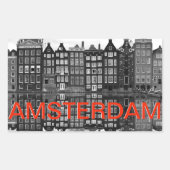 Amsterdam steden koffer sticker 長方形シール (正面)
