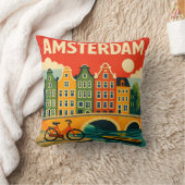 Amsterdam Throw Pillow Canal Houses クッション (ブランケット)