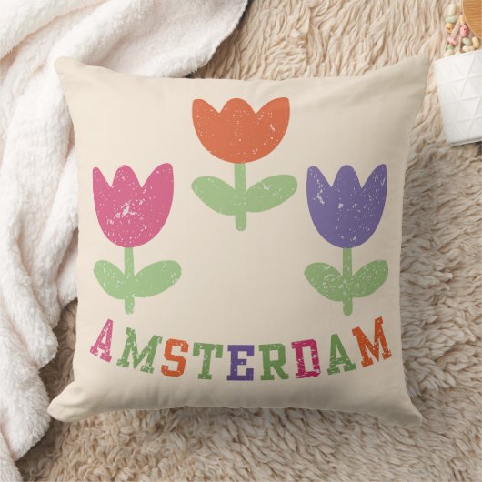 Amsterdam Tulips クッション (ブランケット)