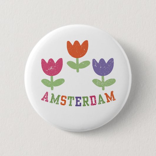 Amsterdam Tulips 缶バッジ (正面)
