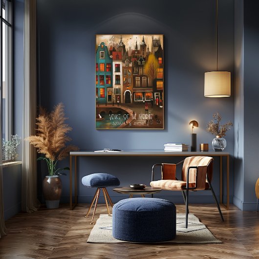Amsterdam: Venice of the North - Whimsical art ポスター