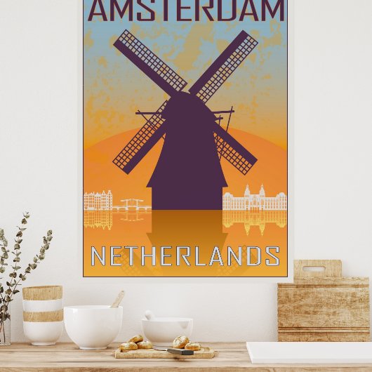 Amsterdam vintage poster ポスター (キッチン)