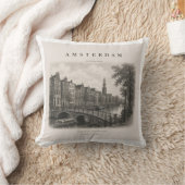 Amsterdam | Vintage Travel City Design クッション (ブランケット)