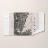 Amsterdam | Vintage Travel City Design ハンドタオル (ハンドタオル)