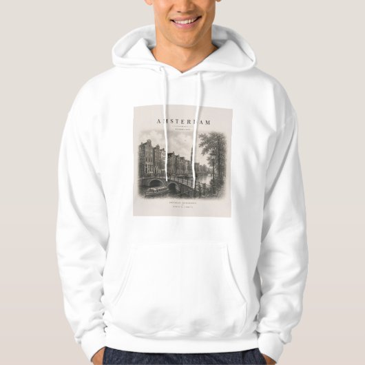 Amsterdam | Vintage Travel City Design パーカ (正面)