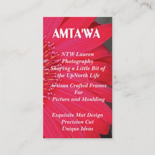 Amta'wa 名刺 (正面)