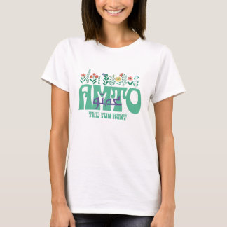 Amtoおもしろい叔母フローラアラビア書道 Tシャツ