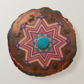 Amulett-Kissen „Hüter der Steppe“ Rundes Kissen ラウンドクッション (裏面)