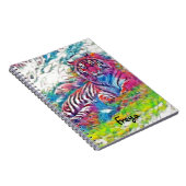 Amur Tigerインピンクスパイラルノートブック ノートブック (右側)