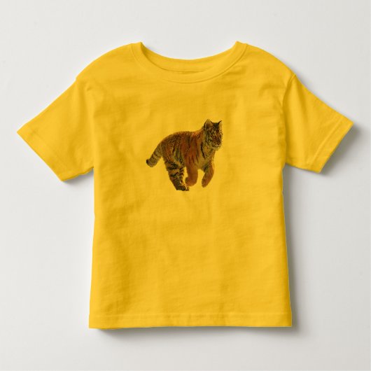 Amur Tiger Cubファンタジーアートキッズワイルドライフシャツ トドラーTシャツ (正面)