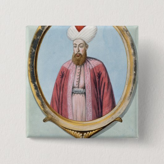 Amurath (Murad) I (1319-89年)、サルタン1359-89年、から 缶バッジ (正面)