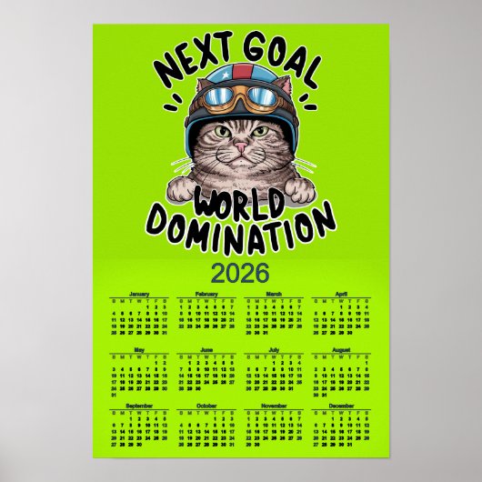 AMUSING 2026 CALENDAR NEXT GOAL GLOBAL CONQUEST ポスター (正面)