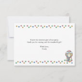 Amusing Adorable Gumball Machine, Personalized Kid サンキューカード (裏面)