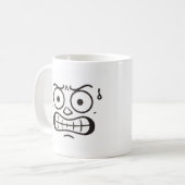 Amusing and funny mood coffee mugs and cups コーヒーマグカップ (正面左)