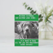 Amusing Customized Dog Photo Birthday Card ポストカード (スタンド正面)
